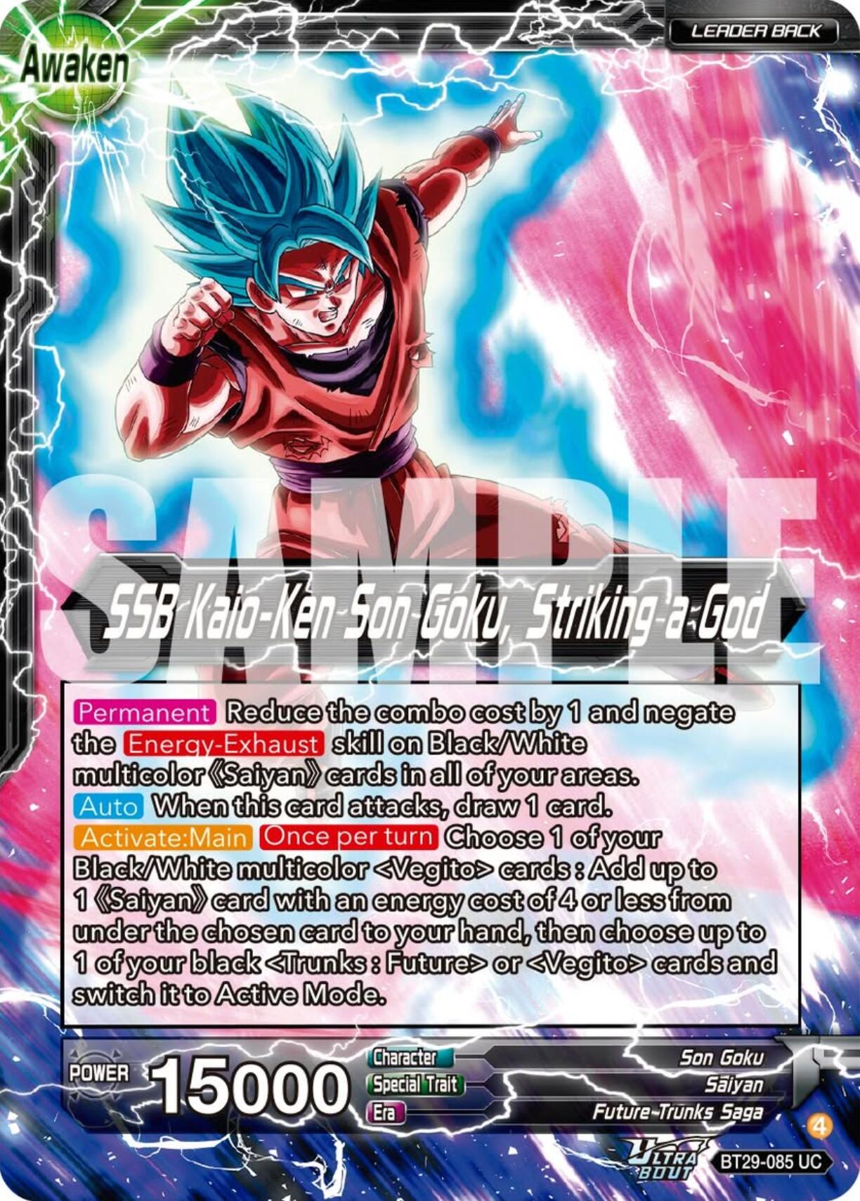 Son Goku // SSB Kaio-Ken Son Goku, Striking a God (BT29-085) [Fearsome Rivals] | Total Play