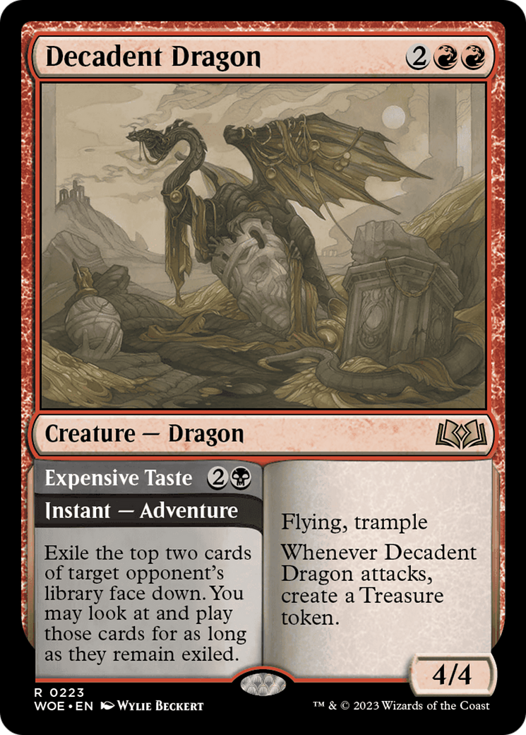 Decadent Dragon // Expensive Taste [Wilds of Eldraine] | Total Play