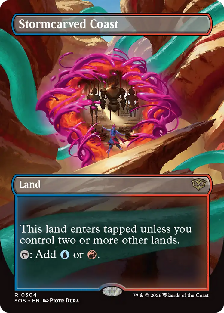 Stormcarved Coast (Borderless) [Secrets of Strixhaven] | Total Play