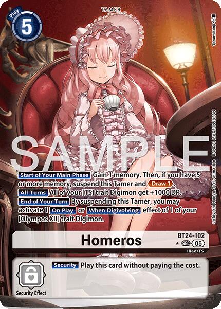 Homeros [BT24-102] (Alternate Art) [Time Stranger] | Total Play