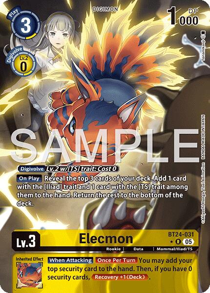 Elecmon [BT24-031] (Alternate Art) [Time Stranger] | Total Play