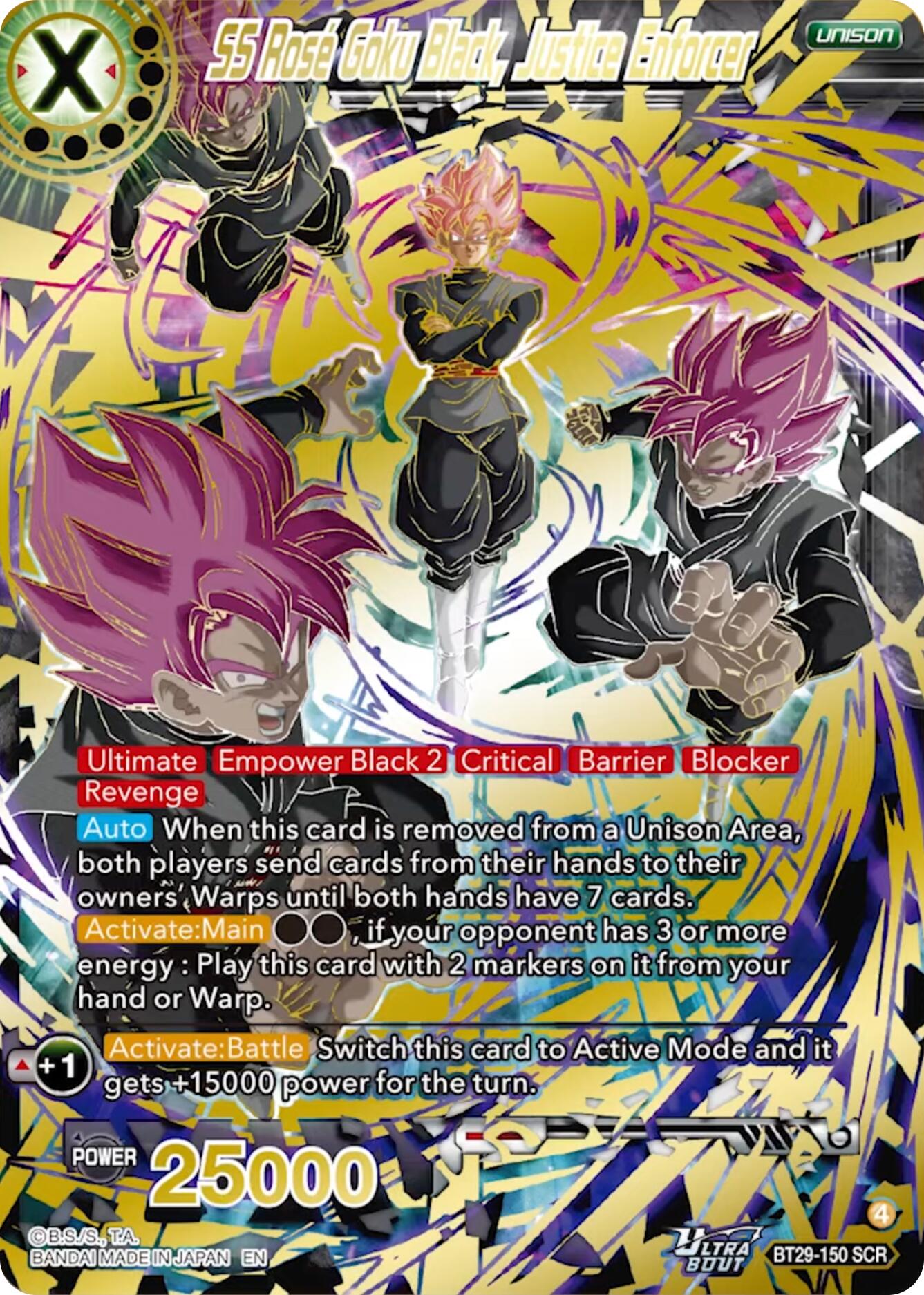 SS Rose Goku Black, Justice Enforcer (BT29-150) [Fearsome Rivals] | Total Play