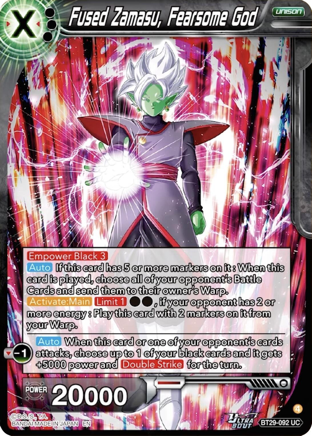 Fused Zamasu, Fearsome God (BT29-092) [Fearsome Rivals] | Total Play