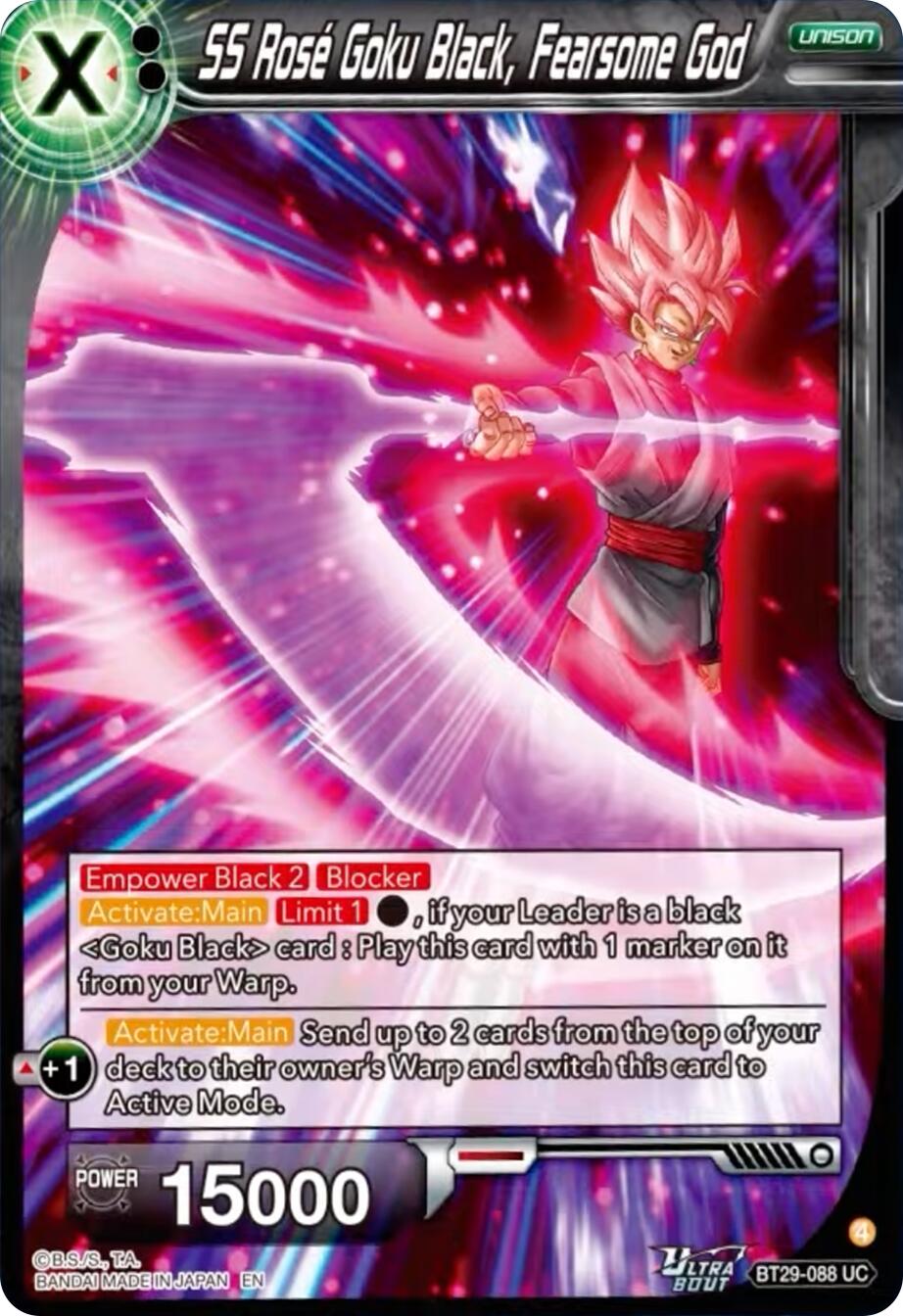 SS Rose Goku Black, Fearsome God (BT29-088) [Fearsome Rivals] | Total Play