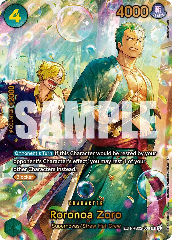 Roronoa Zoro (PRB02-006) (SP) (Alternate Art) [The Azure Sea's Seven] | Total Play