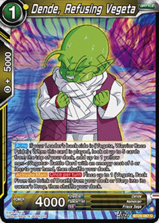 Dende, Refusing Vegeta (BT29-067) [Fearsome Rivals] | Total Play