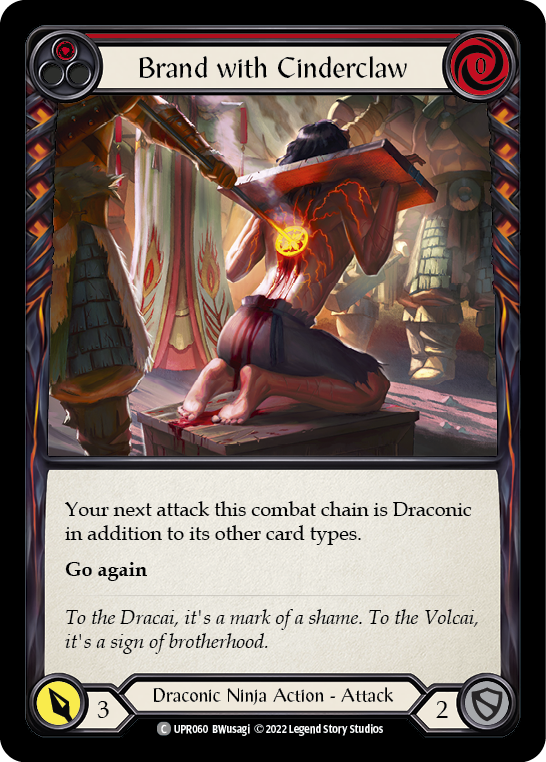 Brand with Cinderclaw (Red) [UPR060] (Uprising)  Rainbow Foil | Total Play