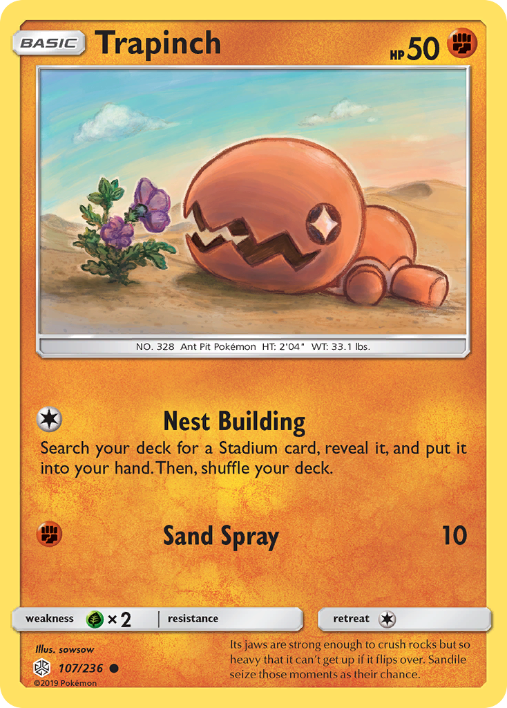 Trapinch (107/236) [Sun & Moon: Cosmic Eclipse] | Total Play