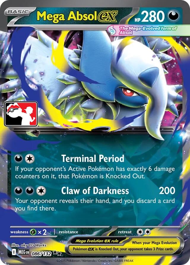 Mega Absol ex (086/132) [Prize Pack Series Seven] | Total Play
