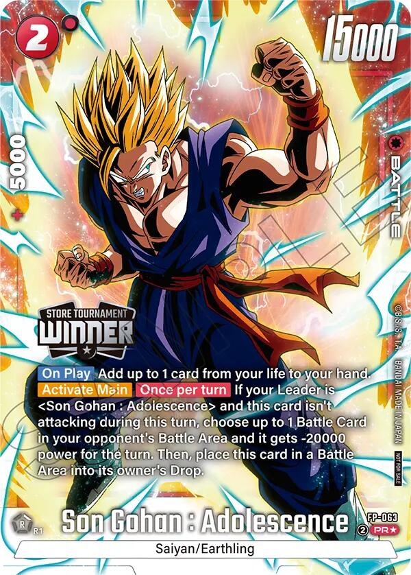 Son Gohan : Adolescence (Tournament Pack -Winner- 09) [Fusion World Tournament Cards] | Total Play