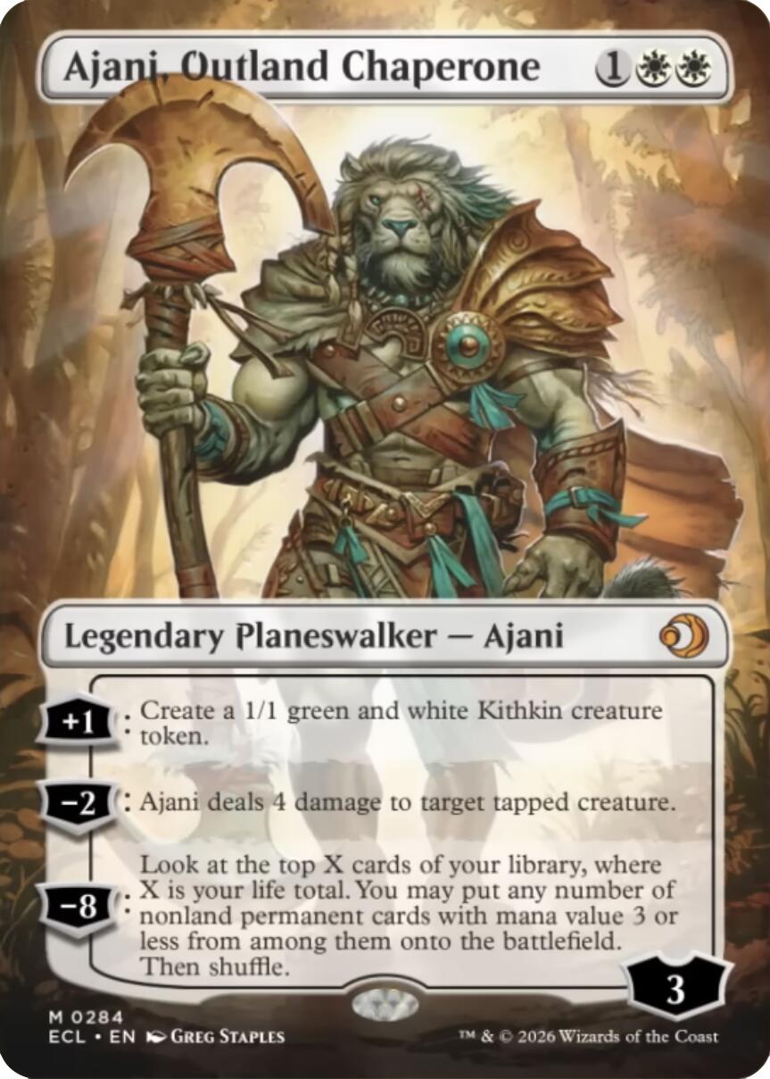 Ajani, Outland Chaperone (Borderless) [Lorwyn Eclipsed] | Total Play