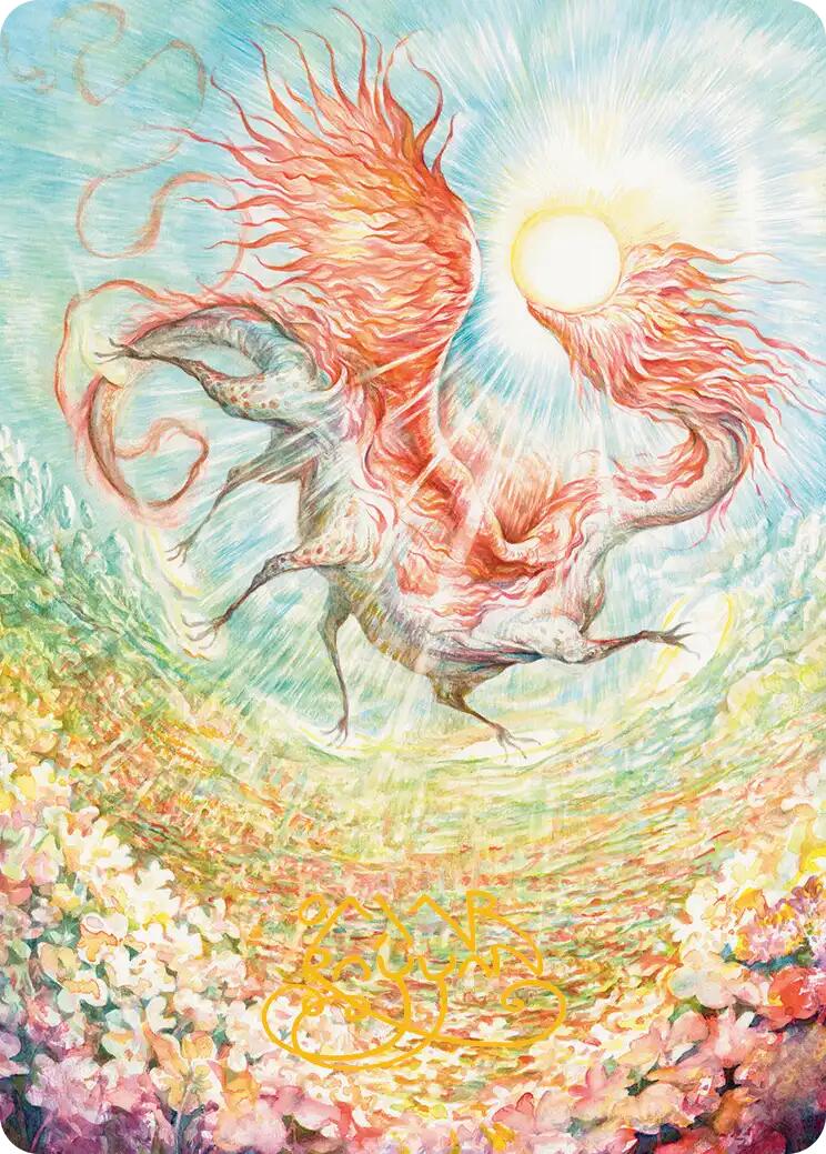 Eirdu, Carrier of Dawn Art Card (Gold-Stamped Signature) [Lorwyn Eclipsed Art Series] | Total Play