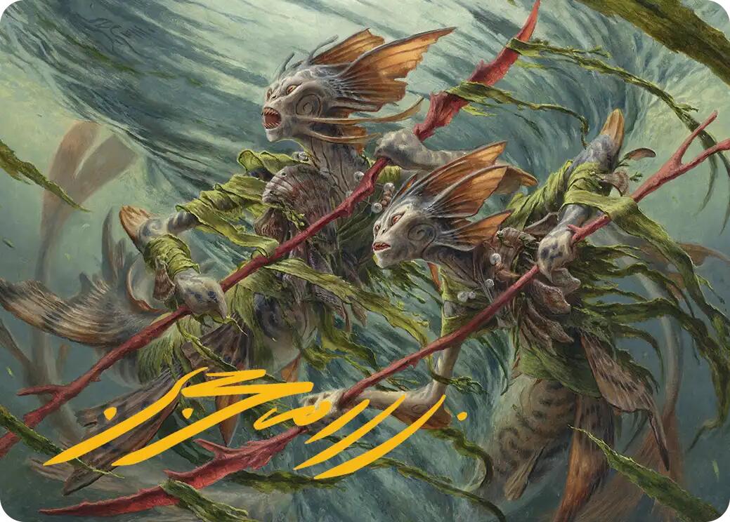 Champions of the Shoal Art Card (Gold-Stamped Signature) [Lorwyn Eclipsed Art Series] | Total Play