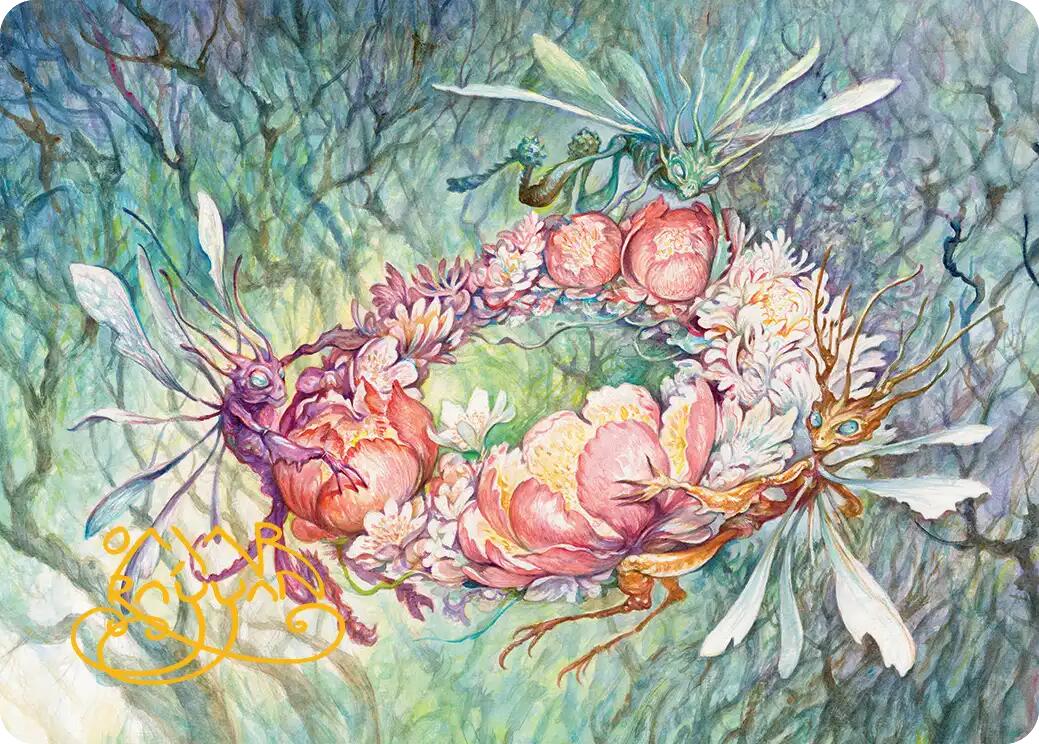 Grave Venerations Art Card (Gold-Stamped Signature) [Lorwyn Eclipsed Art Series] | Total Play
