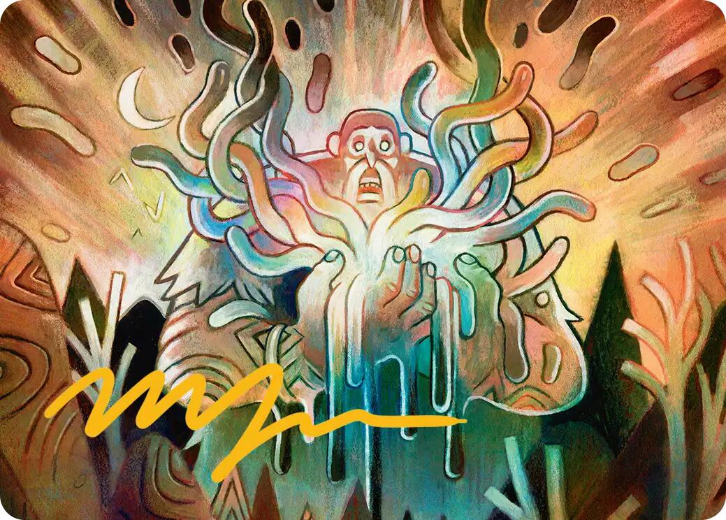 Aurora Awakener Art Card (40/54) (Gold-Stamped Signature) [Lorwyn Eclipsed Art Series] | Total Play
