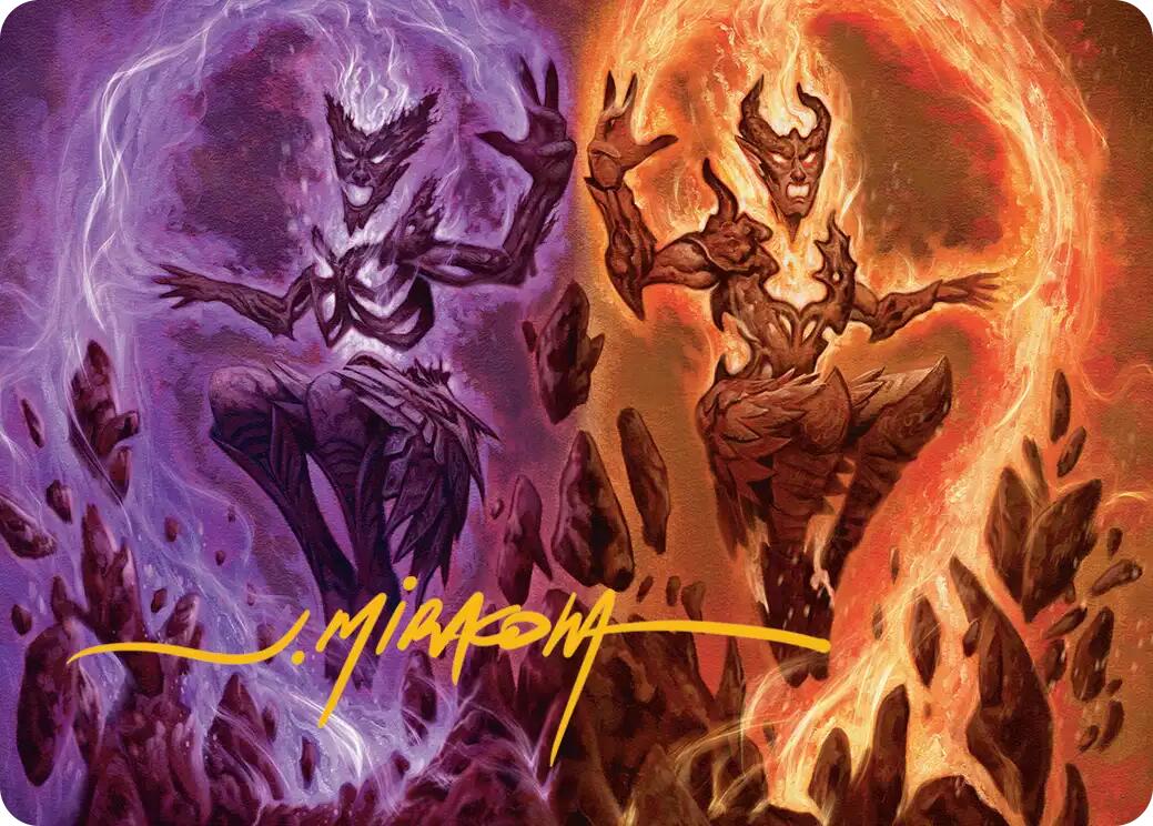 Fire Covenant Art Card (Gold-Stamped Signature) [Lorwyn Eclipsed Art Series] | Total Play