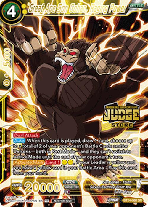Great Ape Son Gohan, Raging Power (Judge Pack Vol.18) (Store) (BT24-088) [Judge Promotion Cards] | Total Play