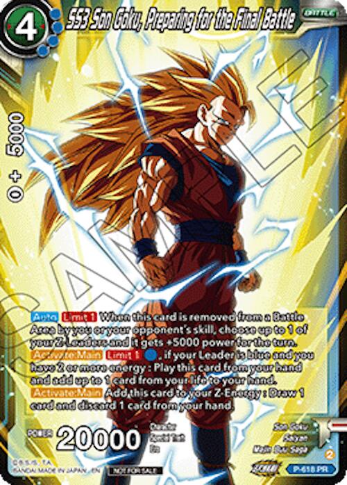 SS3 Son Goku, Preparing for the Final Battle (Ultra-Bout Series Tournament Pack Vol.1) (P-618) [Tournament Promotion Cards] | Total Play