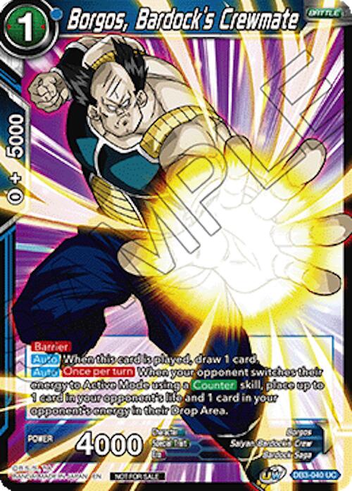 Borgos, Bardock's Crewmate (Ultra-Bout Series Tournament Pack Vol.1) (DB3-040) [Tournament Promotion Cards] | Total Play
