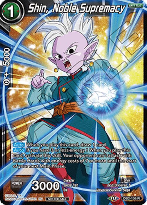 Shin, Noble Supremacy (Ultra-Bout Series Tournament Pack Vol.1) (DB2-136) [Tournament Promotion Cards] | Total Play
