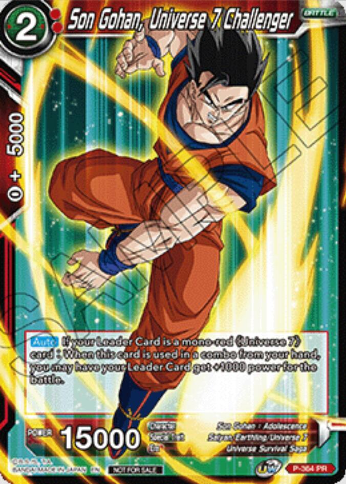 Son Gohan, Universe 7 Challenger (Ultra-Bout Series Tournament Pack Vol.1) (P-364) [Tournament Promotion Cards] | Total Play