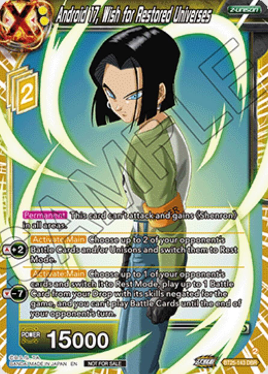 Android 17, Wish for Restored Universes (Ultra-Bout Series Tournament Pack Vol.1) (BT25-143) [Tournament Promotion Cards] | Total Play