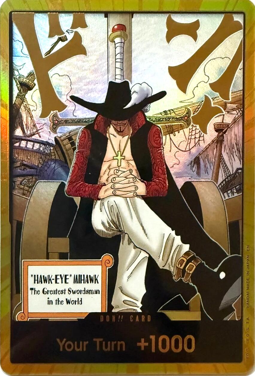 DON!! Card (Dracule Mihawk) (Gold) [The Azure Sea's Seven] | Total Play
