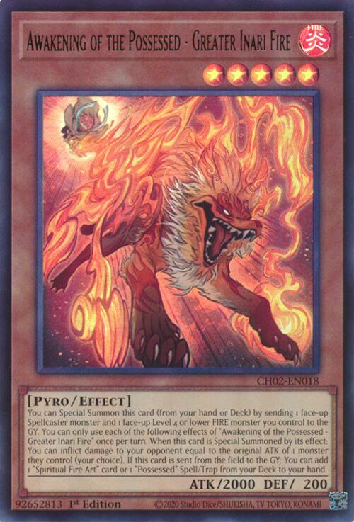 Awakening of the Possessed - Greater Inari Fire [CH02-EN018] Ultra Rare | Total Play