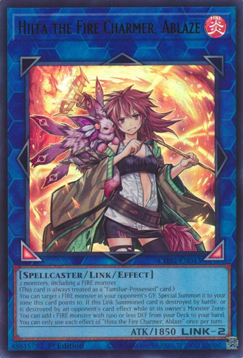 Hiita the Fire Charmer, Ablaze [CH02-EN043] Ultra Rare | Total Play