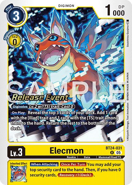 Elecmon [BT24-031] [Time Stranger Release Events Cards] | Total Play