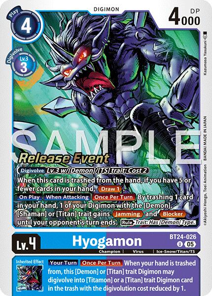 Hyogamon [BT24-026] [Time Stranger Release Events Cards] | Total Play
