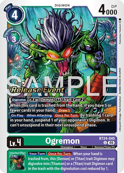 Ogremon [BT24-045] [Time Stranger Release Events Cards] | Total Play