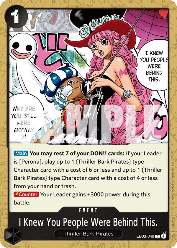 I Knew You People Were Behind This. [Extra Booster: One Piece Heroines Edition] | Total Play