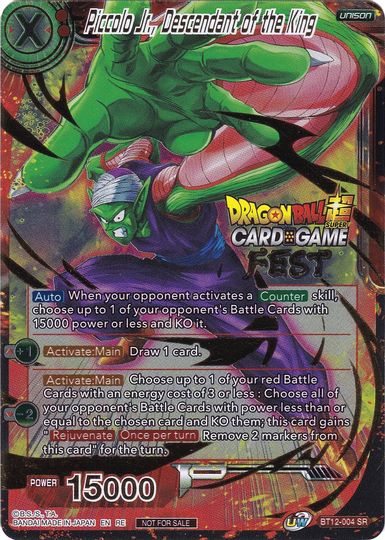 Piccolo Jr., Descendant of the King (Card Game Fest 2022) (BT12-004) [Tournament Promotion Cards] | Total Play