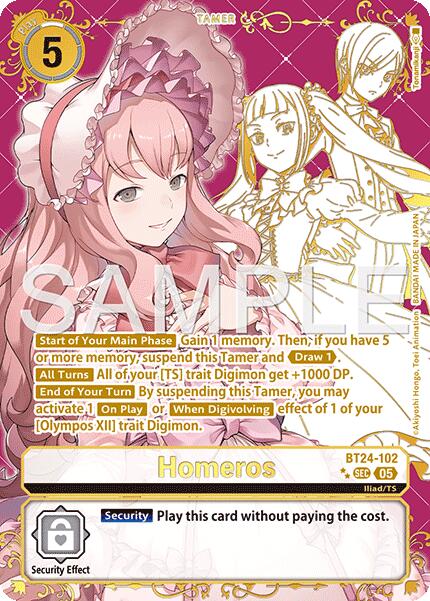 Homeros [BT24-102] (Rare Pull) [Time Stranger] | Total Play