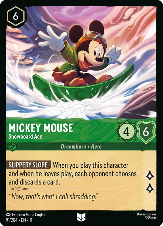 Mickey Mouse - Snowboard Ace (91/204) [Winterspell] | Total Play