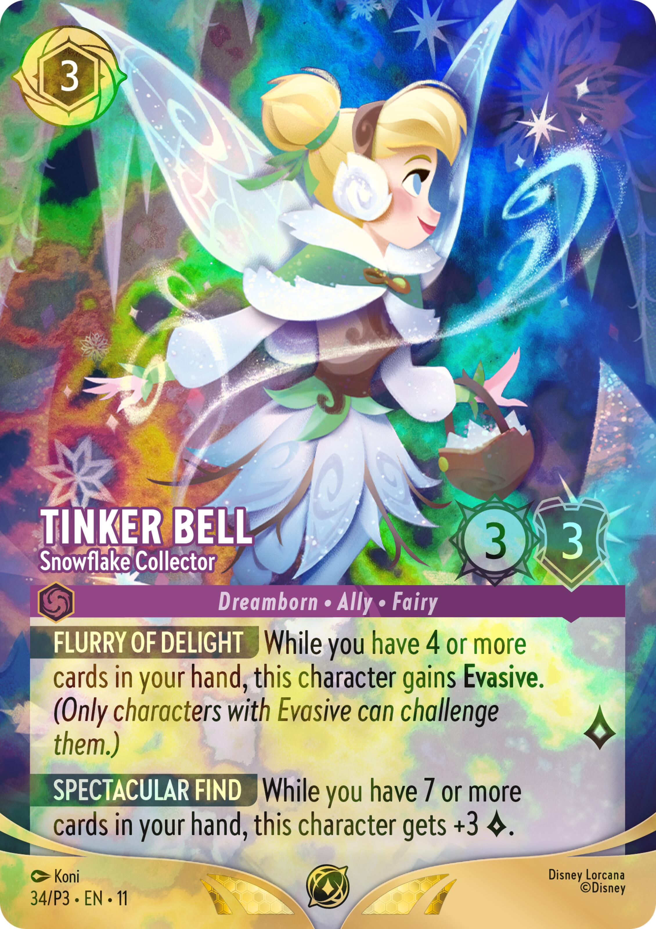 Tinker Bell - Snowflake Collector (Store Championship) (34) [Promo Cards] | Total Play