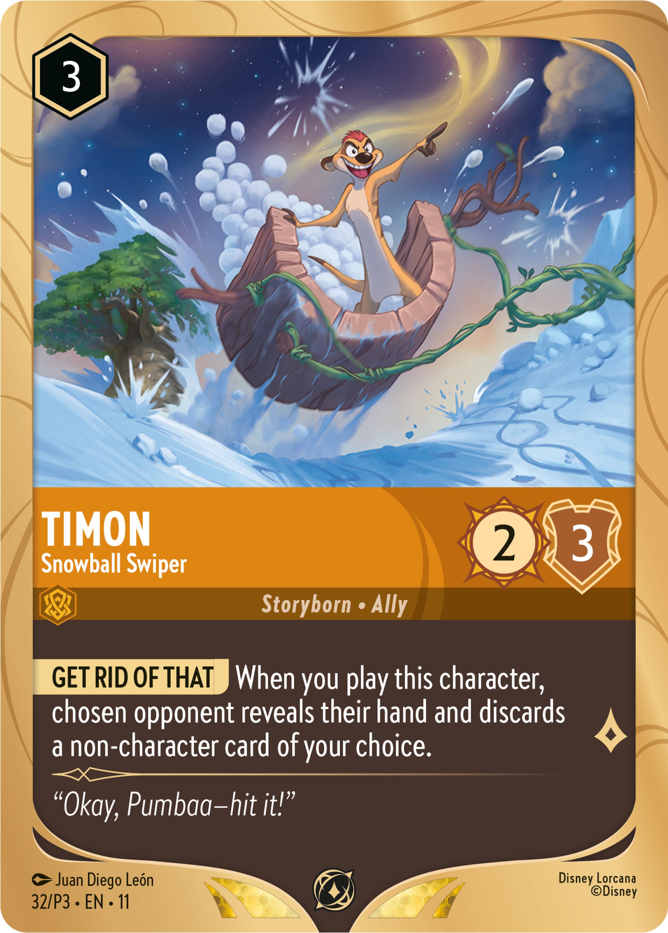 Timon - Snowball Swiper (32) [Promo Cards] | Total Play