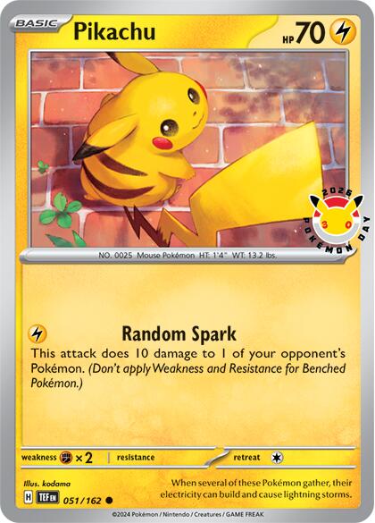 Pikachu (051/162) (Pokemon Day 2026) [Miscellaneous Cards] | Total Play