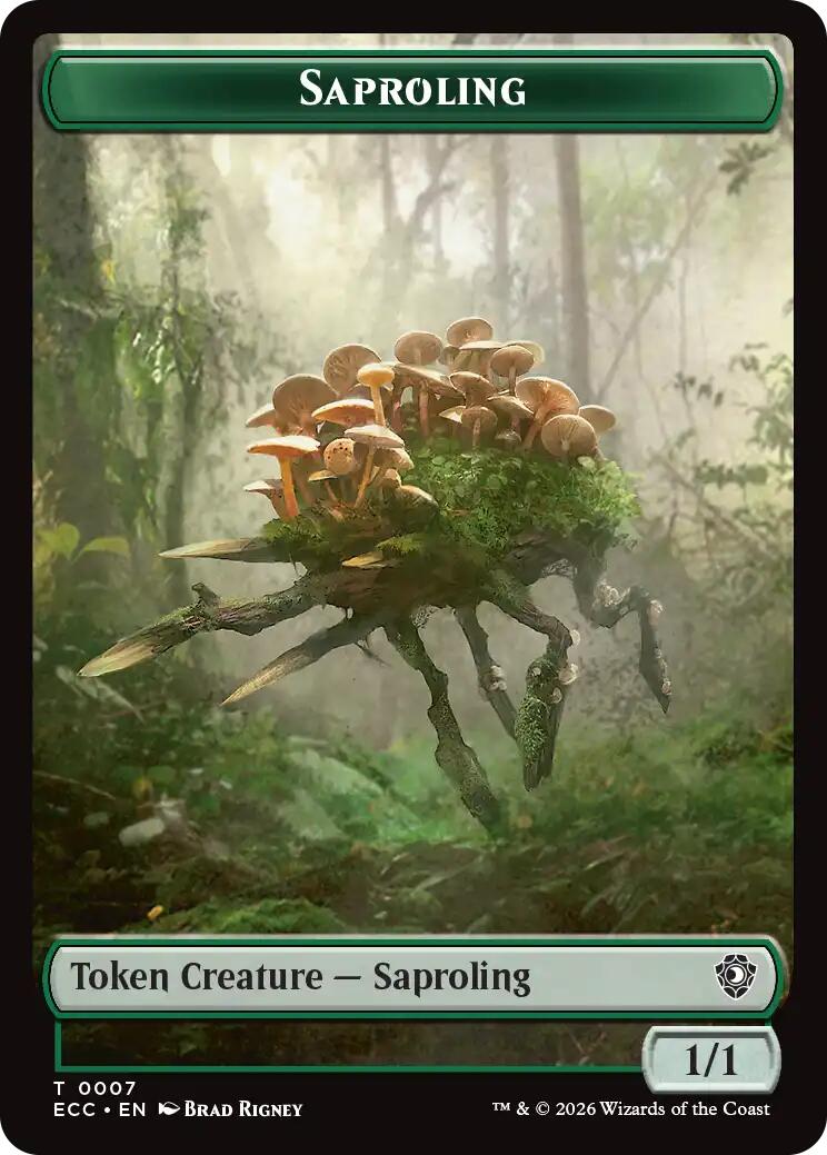 Saproling // Scarecrow Double-Sided Token [Lorwyn Eclipsed Tokens] | Total Play