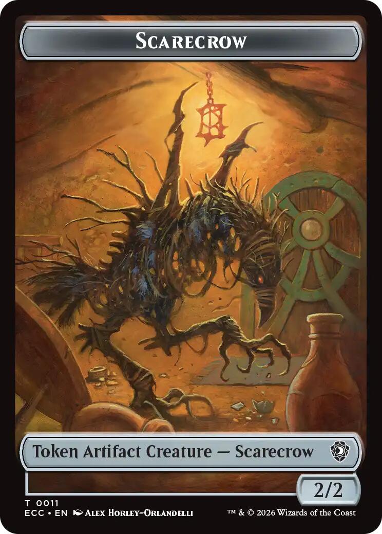 Scarecrow // Treasure Double-Sided Token [Lorwyn Eclipsed Tokens] | Total Play