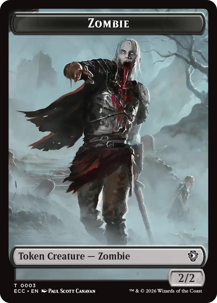 Zombie // Snake Double-Sided Token [Lorwyn Eclipsed Tokens] | Total Play