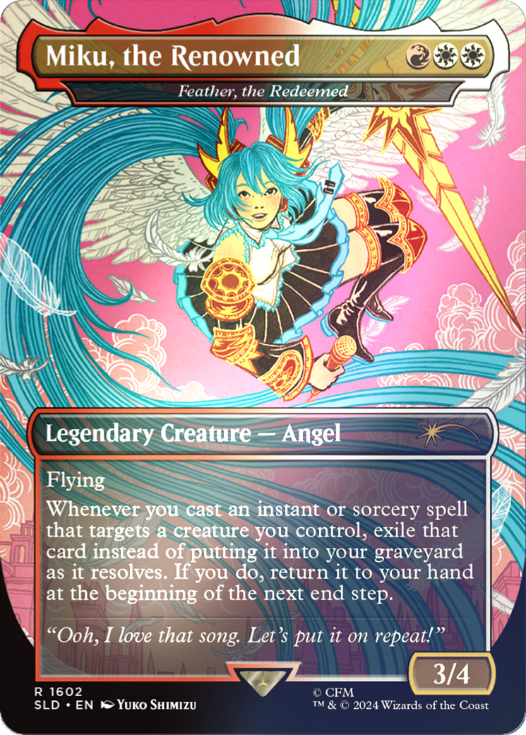 Miku, the Renowned - Feather, the Redeemed (Rainbow Foil) [Secret Lair Drop Series] | Total Play