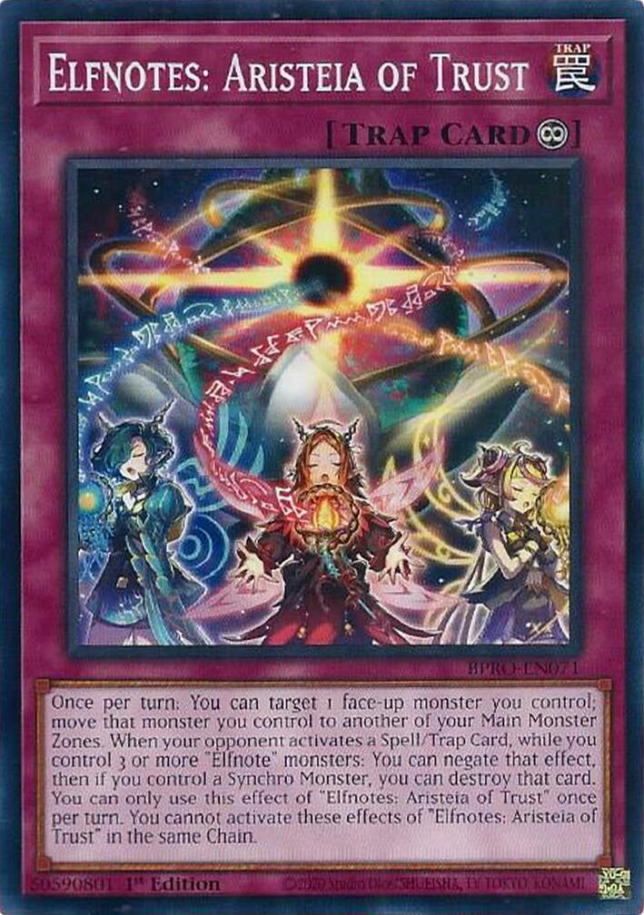 Elfnotes: Aristeia of Trust [BPRO-EN071] Common | Total Play