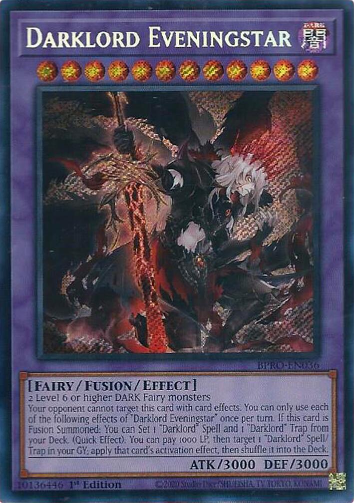 Darklord Eveningstar [BPRO-EN036] Secret Rare | Total Play