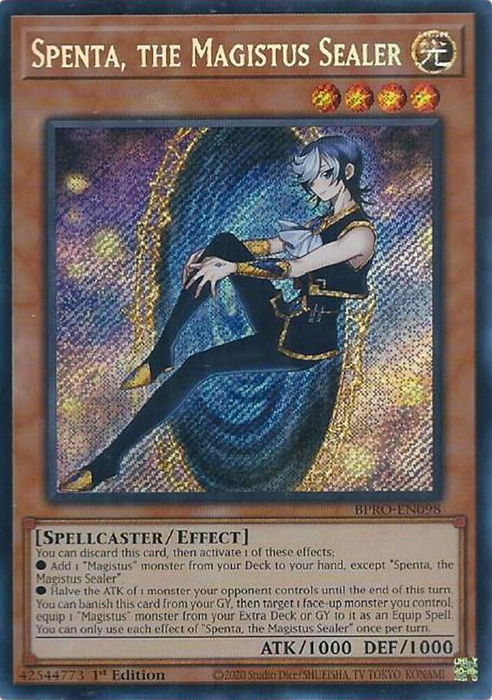 Spenta, the Magistus Sealer [BPRO-EN098] Secret Rare | Total Play