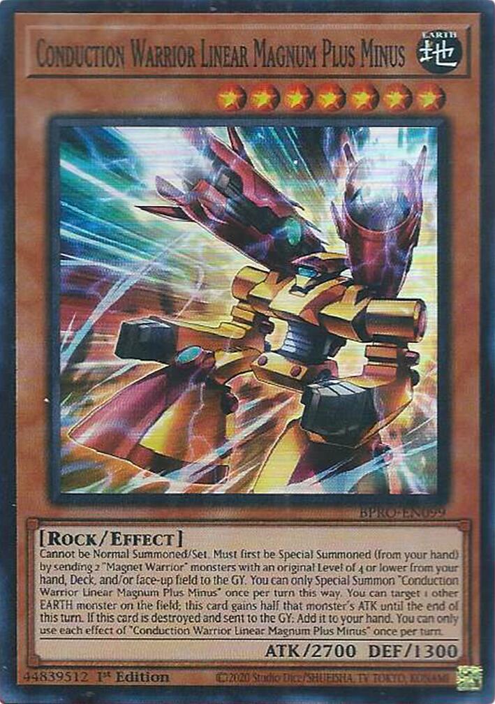 Conduction Warrior Linear Magnum Plus Minus [BPRO-EN099] Super Rare | Total Play