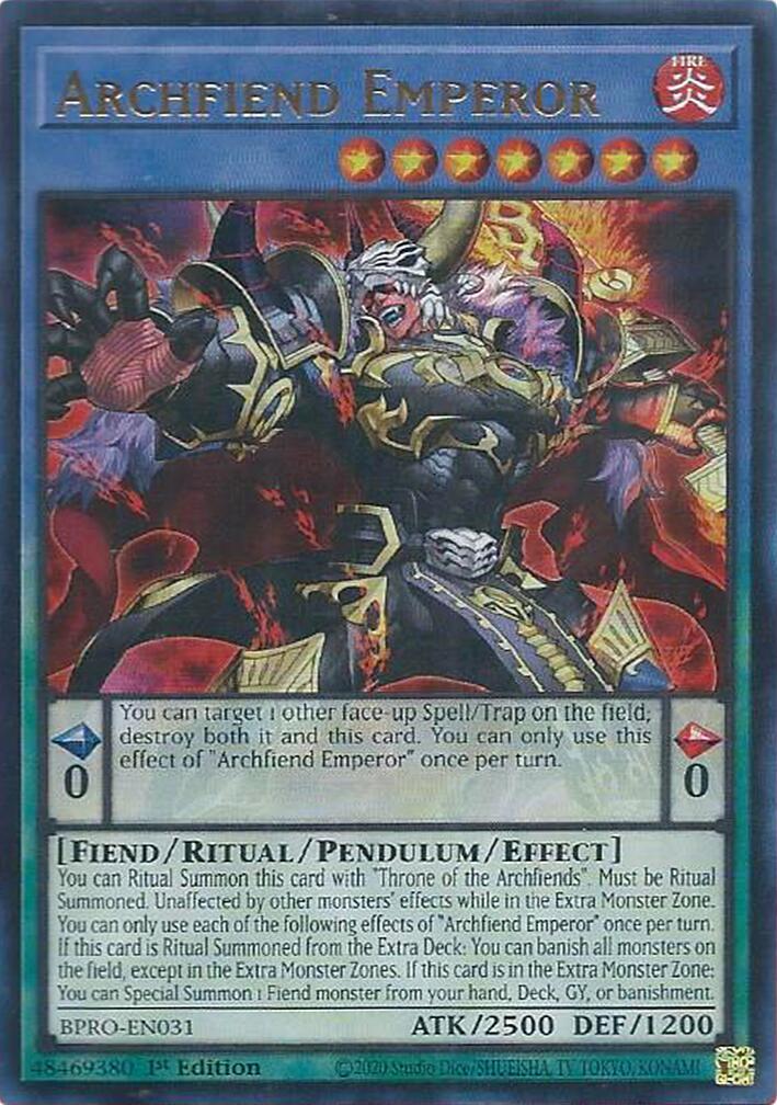 Archfiend Emperor [BPRO-EN031] Ultra Rare | Total Play