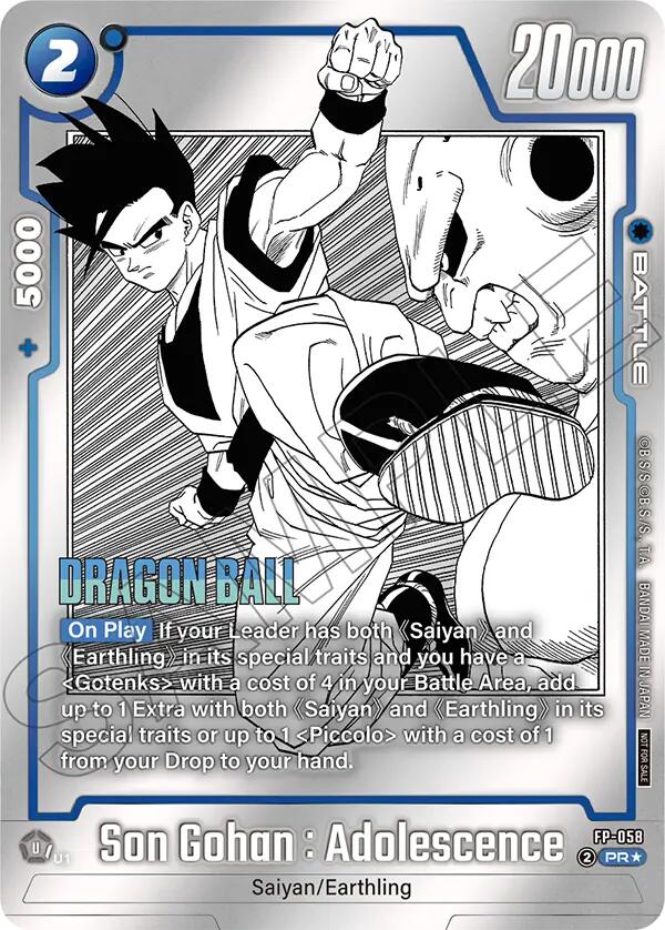Son Gohan : Adolescence (FP-058) (Tournament Pack MANGA ver. SPECIAL) [Fusion World Tournament Cards] | Total Play