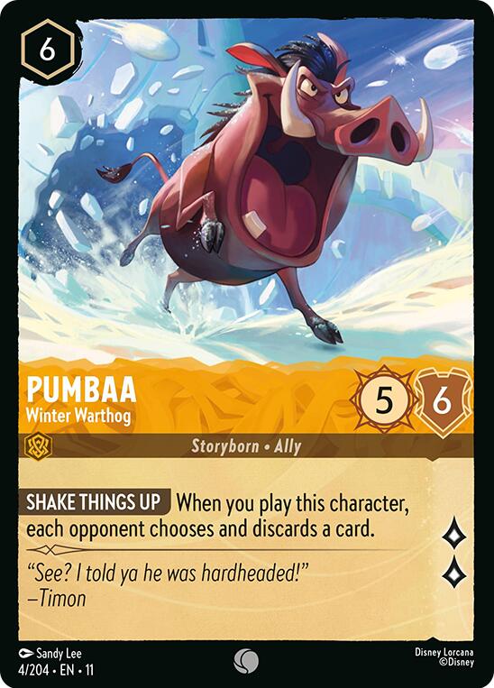 Pumbaa - Winter Warthog (4/204) [Winterspell] | Total Play